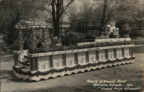 House of David Float, Blossom Parade ~ 1936 Grand Prize Winner Benton Harbor Michigan