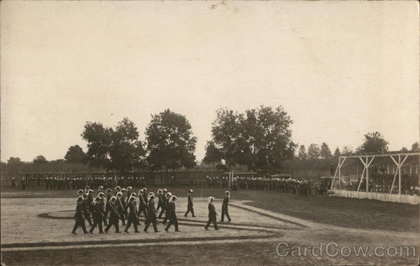 A Marching Band on Baseball Field Benton Harbor Michigan