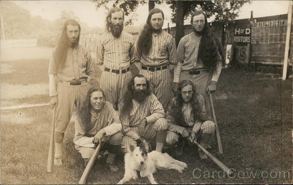 Baseball Players & Dog Benton Harbor Michigan