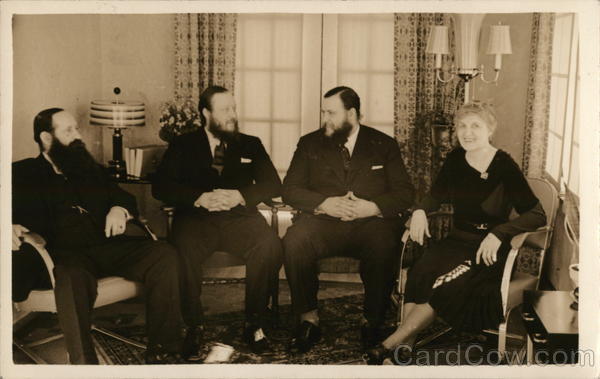 Dewhirst Family - Three Men in Suits, Woman in Black Dress Benton Harbor Michigan