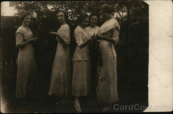Five Women Standing in a Yard House of David
