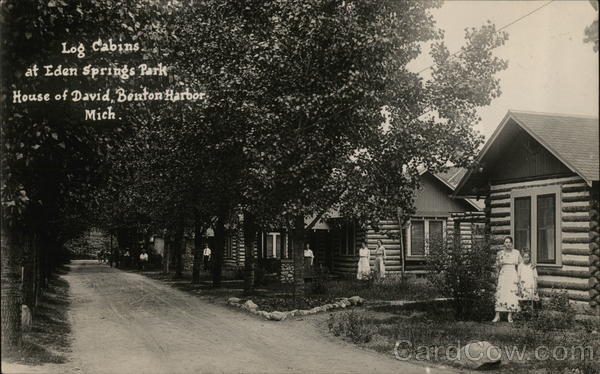 Log Cabins at Eden Springs Park Benton Harbor Michigan