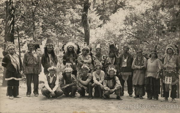 A Group of People Wearing Indian Headdresses House of David