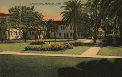 Sunset Motel McAllen, TX Postcard Postcard Postcard