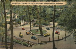 House of Daivid - Midget Auto Speedway Postcard