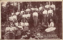 Girls Band, Eden Springs Benton Harbor, MI Postcard Postcard 