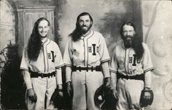 House of David Baseball Players Wearing Mitts Postcard