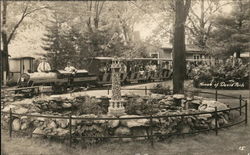 People on a Miniature Train Postcard