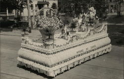 House of David Parade Float with Six Women, One Man, 1930 Postcard