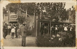 People, Mostly Men, Milling About Near Eden Depot Postcard