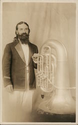 Man with Tuba Postcard