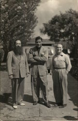 Boxer Joe Louis with Men from HOD Benton Harbor, MI Boxing Postcard Postcard Postcard