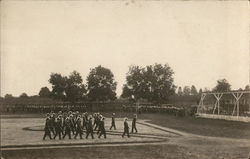 A Marching Band on Baseball Field Postcard