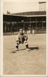 A Baseball Catcher Postcard