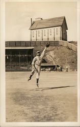 Outfielder Catching Ball Postcard