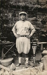1925 Baseball Player & Pennant Postcard