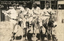 Grover Cleveland Alexander & House of David Ball Players Donkeys Postcard