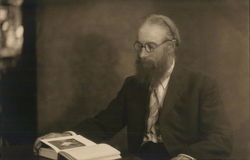 A Man Reading a Book Postcard