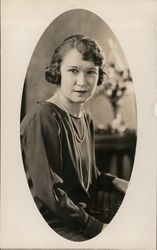 A Woman with Short Dark Hair Postcard