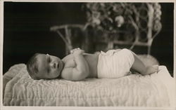 Baby in Diaper On Blanket Postcard