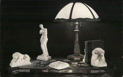 A Table with a Lamp and Knick Knacks Postcard
