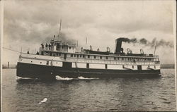 A Steam Boat "Minnie M" Postcard