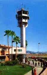 Unique Tubular Control Tower Postcard