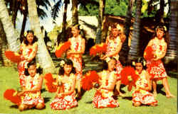 Young Hawaiian Entertainers Postcard