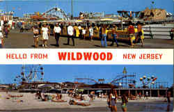 Hello From Wildwood New Jersey Postcard Postcard