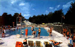 The Beautiful Sugar Maples Swimming Pool Maplecrest, NY Postcard Postcard