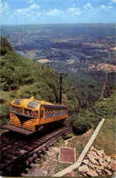 View Of The Incline From The Station At The Top Of Lookout Mountain Postcard