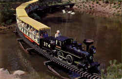 Miniature Railroad Train, Stanley Park Vancouver, BC Canada British Columbia Postcard Postcard