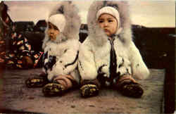 Eskimo Twins Postcard