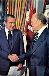 President Nixon Gerald Ford 1974 Postcard