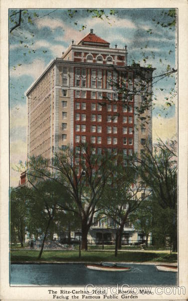 The Ritz-Carlton Hotel Facing the Famous Public Garden Boston Massachusetts