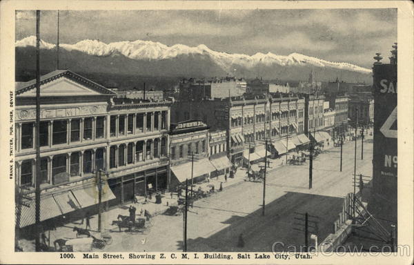 Main Street, Showing Zions Cooperative Mercantile Institution Salt Lake City Utah