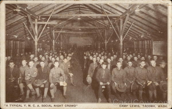 A Typical Y.M.C.A. Social Night Crowd, Camp Lewis Tacoma Washington