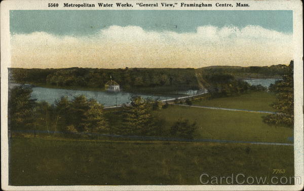 Metropolitan Water Works, General View, Framingham Centre, Mass. Massachusetts