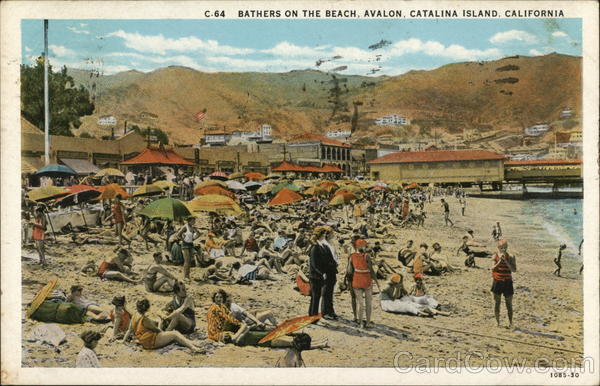 Bathers on the Beach, Avalon, Catalina Island California