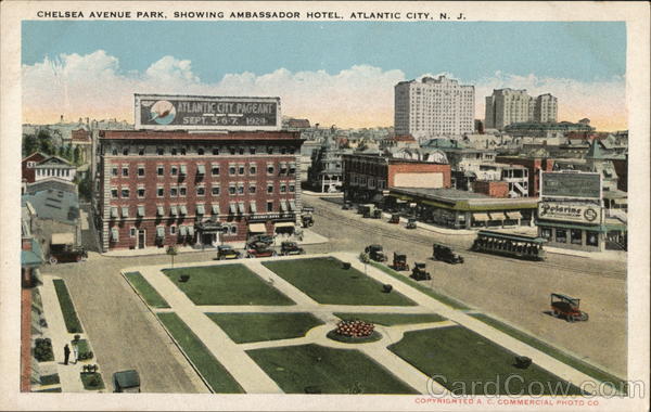 Chelsea Avenue Park, Showing Ambassador Hotel Atlantic City New Jersey