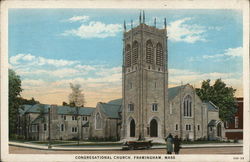 Congregational Church Framingham, MA Postcard Postcard Postcard