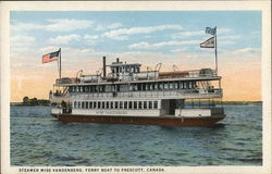 Steamer Miss Vandenberg, Ferry Boat to Prescott, Canada Misc. Canada Postcard Postcard Postcard