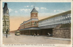 P. B. & W. Railway Depot Postcard