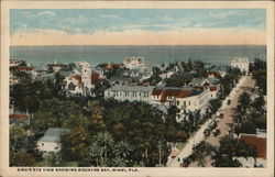 Bird's Eye View Showing Biscayne Bay Miami, FL Postcard Postcard Postcard