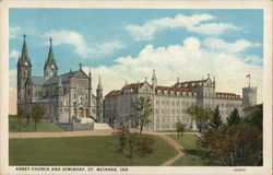 Abbey Church and Seminary St. Meinrad, IN Postcard Postcard Postcard