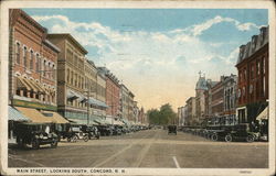 Main Street, Looking South Concord, NH Postcard Postcard Postcard