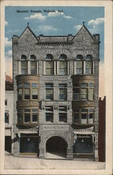 Masonic Temple Wabash, IN Postcard Postcard Postcard