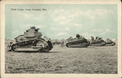 Tank Corps Camp Douglas, WI Postcard Postcard Postcard