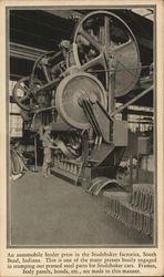 Automobile Fender Press South Bend, IN Postcard Postcard Postcard