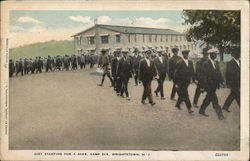 Just Starting For a Hike, Camp Dix Wrightstown, NJ Postcard Postcard Postcard